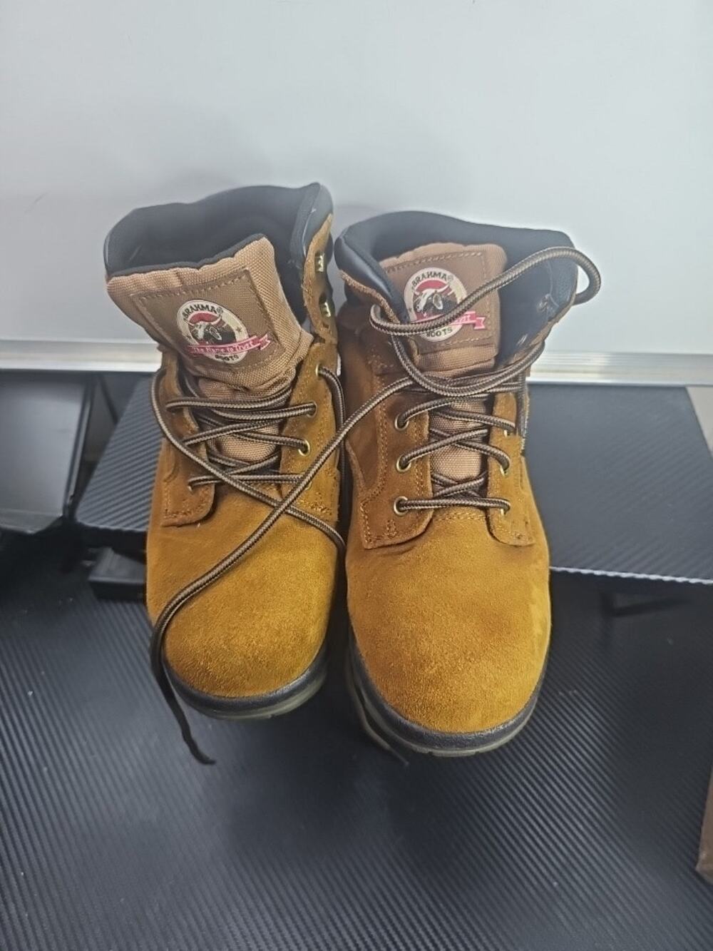 Brahma Boots Womens 7.5 Brown WMBR0442000 Leather Steel Toe Lace Up Work Wear